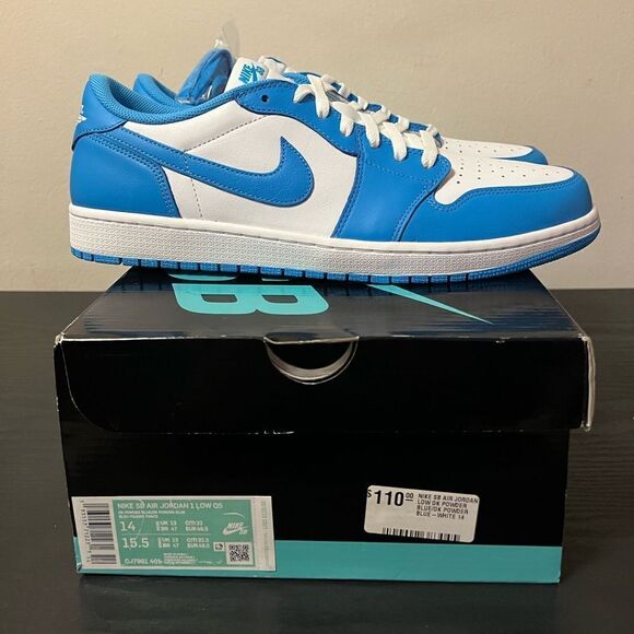 Nike SB Air Jordan 1 Low Dark Powder Blue 14 Unc​